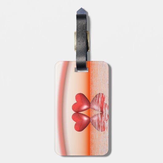 35e Jubileum koraalharten Bagagelabel (Achterkant verticaal)