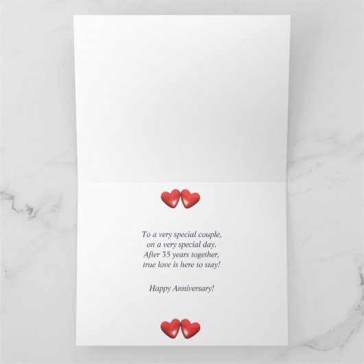 35e Jubileum koraalharten Kaart (Binnen)