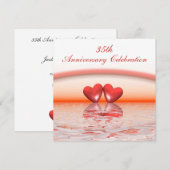 35e Jubileum koraalharten Kaart (Voorkant / Achterkant)