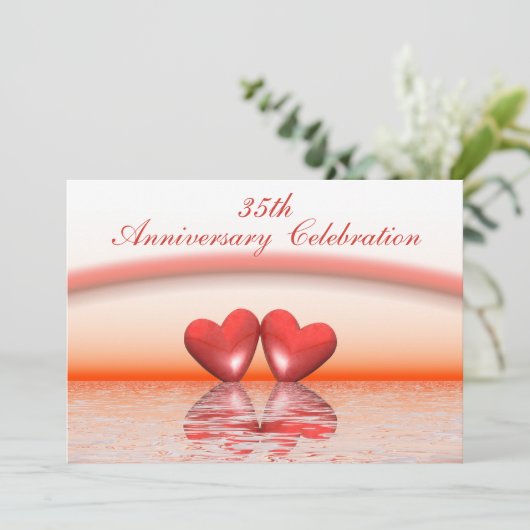 35e Jubileum koraalharten Kaart (Staand voorkant)