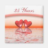 35e Jubileum koraalharten Magneet (Voorkant)