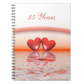 35e Jubileum koraalharten Notitieboek (Voorkant)