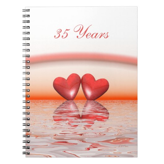 35e Jubileum koraalharten Notitieboek (Voorkant)