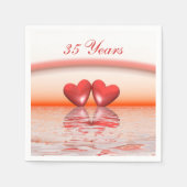 35e Jubileum koraalharten Servet (Voorkant)