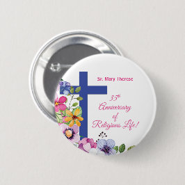 35e Jubileum Nun Religious Life personaliseren Ronde Button 5,7 Cm