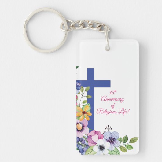 35e Jubileum Nun Religious Life personaliseren Sleutelhanger (Voorkant)