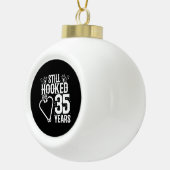 35e Jubileum paren gehuwd 35 jaar Keramische Bal Ornament (Rechts)