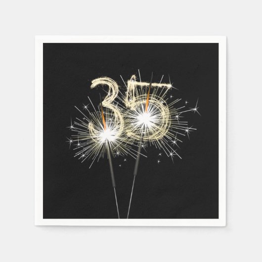 35e Jubileum-partijbrochure op zwart Servet (Voorkant)