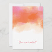 35e Jubileum - Roze koraal Waterverf Kaart (Achterkant)