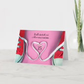35e Jubileum Shoestring Heart en Sneakers Kaart (Voorkant)