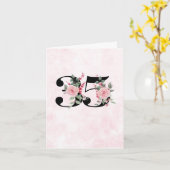 35e Jubileum Wenskaart - Bloemenpaar 35 Kaart (Gele Bloem)