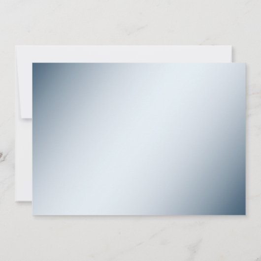 35e Jubileum White, Silver Peony Invite Kaart (Achterkant)