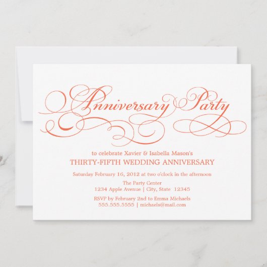 35e Jubileum | wit/koraal Kaart (Voorkant)