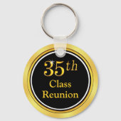 35e-klas Reunion Gifts, Black and Gold Sleutelhanger (Achterkant)