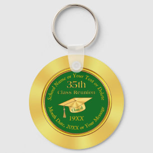 35e klasse reunion Gifts, Green and Gold, reunion Sleutelhanger