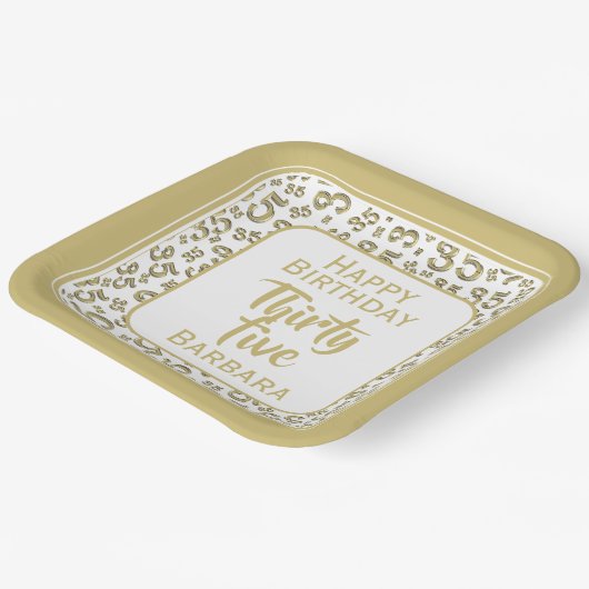 35e Partij Willekeurige Nummer Patroon Zwart/Wit Papieren Bordje (Gebogen)