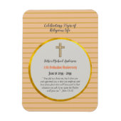 35e Priesterwijding Jubileum Priester Saffier Goud Magneet (Verticaal)