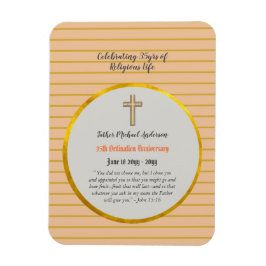 35e Priesterwijding Jubileum Priester Saffier Goud Magneet