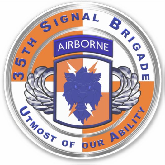 35e seinbrigade in de lucht sticker (Voorkant)