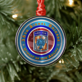 35E SIGNAAL-BRIGADE Kerstmis Metalen Ornament