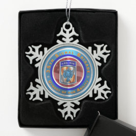 35E SIGNAAL-BRIGADE TIN SNEEUWVLOK ORNAMENT