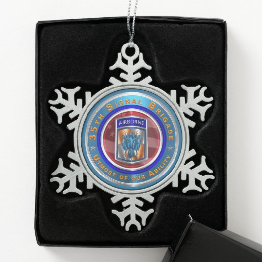 35E SIGNAAL-BRIGADE TIN SNEEUWVLOK ORNAMENT (Kistje)