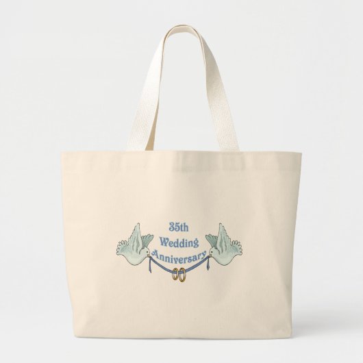 35e trouwdag cadeaus grote tote bag (Voorkant)