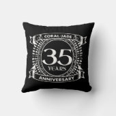 35e trouwdag Coral Jade crest Kussen (Achterkant)