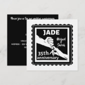 35e trouwdag hand in hand houden kaart (Voorkant / Achterkant)