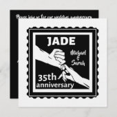 35e trouwdag hand in hand kaart (Voorkant / Achterkant)