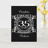 35e trouwdag koraal jade rand kaart (Gele Bloem)