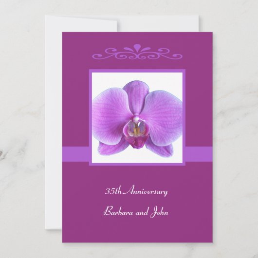 35e trouwdag uitnodiging orchidee (Voorkant)