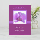 35e trouwdag uitnodiging orchidee (Staand voorkant)