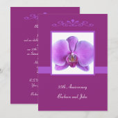 35e trouwdag uitnodiging orchidee (Voorkant / Achterkant)
