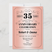 35e trouwdagfeest - Koraal Kaart (Voorkant)