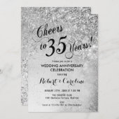 35e trouwjubileum Zilver Kaart (Voorkant / Achterkant)