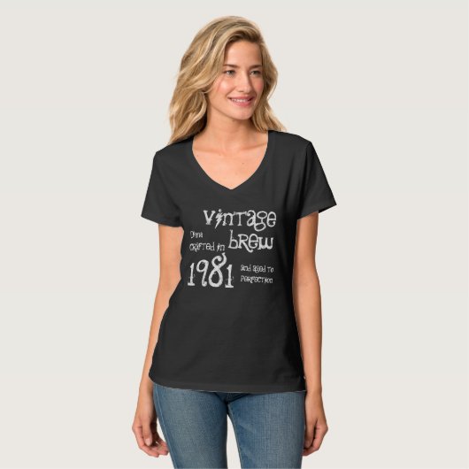 35e verjaardag 1981 Brew of ELK JAAR V08 T-shirt (Voorkant volledig)