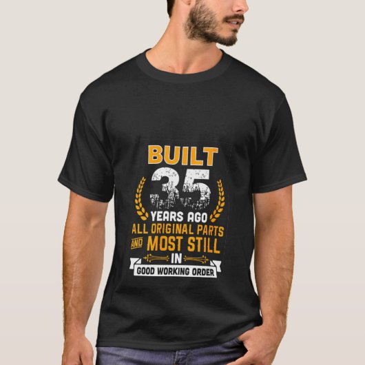35e verjaardag 35 jaar oud 1 t-shirt (Voorkant)