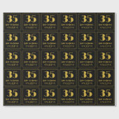 35e verjaardag ~ Art Deco Geïnspireerde look "35", Cadeaupapier (Vlak)