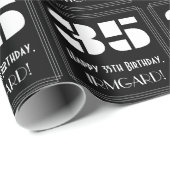 35e verjaardag: Art Deco Geïnspireerde look "35" e Cadeaupapier (Rol Hoek)