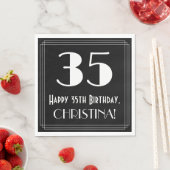 35e verjaardag ~ Art Deco Geïnspireerde look "35", Servet (Insitu)