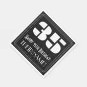 35e verjaardag: Art Deco Geïnspireerde look "35" + Servet (Hoek)