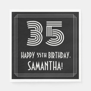 35e verjaardag: Art Deco Geïnspireerde look "35" + Servet