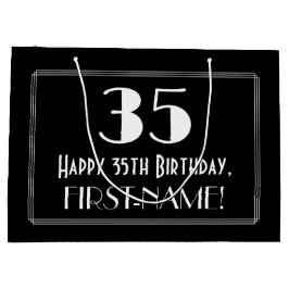 35e verjaardag: Art Deco geïnspireerde stijl "35", Groot Cadeauzakje