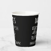 35e verjaardag: Art Deco Style + aangepaste naam Papieren Bekers (Links)