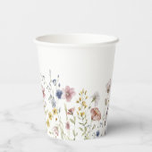 35e Verjaardag Boho Wildflowers Waterverf Floral Papieren Bekers (Achterkant)