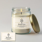 35e verjaardag cadeaus kaars wraps grappige Sticke Rechthoekige Sticker