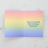 35e verjaardag: Colorful Rainbow # 35, aangepaste  Kaart (Binnen)