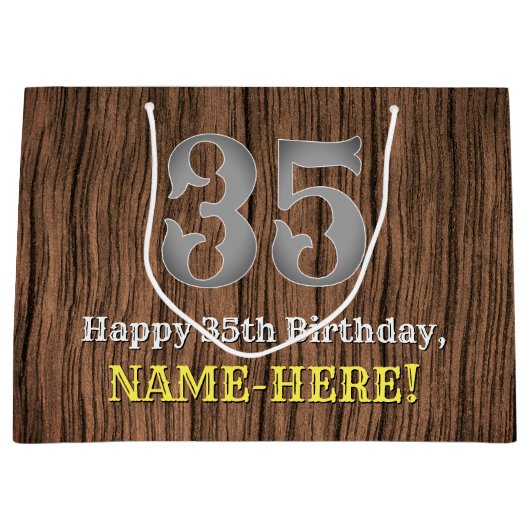 35e verjaardag: Country Western geïnspireerd uiter Groot Cadeauzakje (Voorkant)