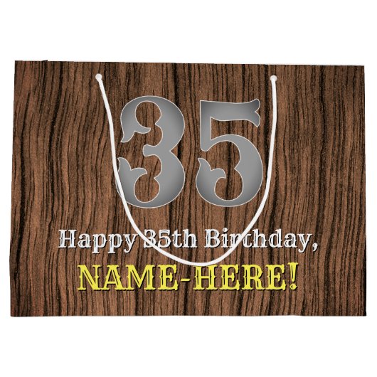 35e verjaardag: Country Western geïnspireerd uiter Groot Cadeauzakje (Achterkant)